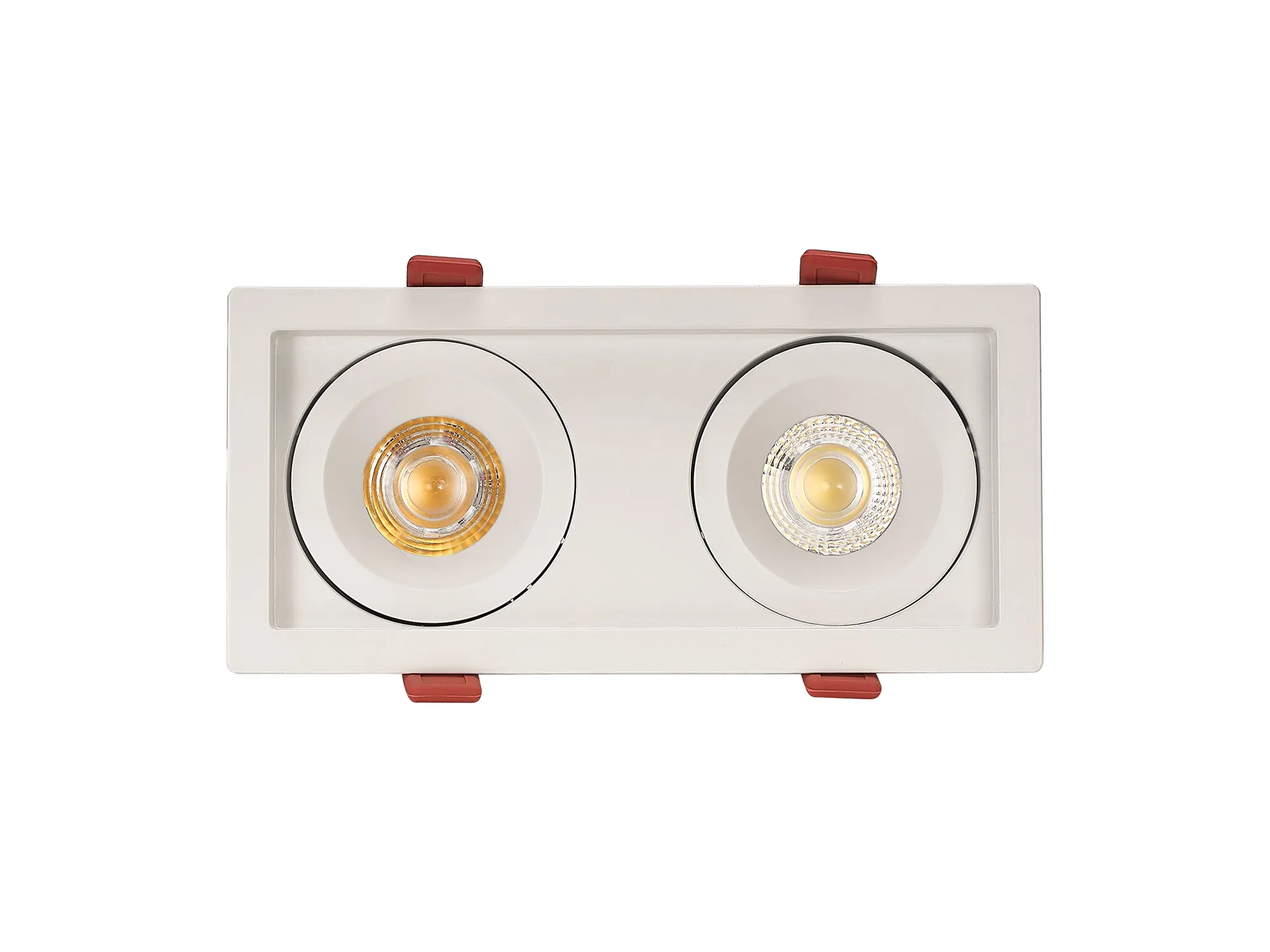 Bezz 9-2 Powered by Tridonic 2x9W 2x770lm 2700K 24° LED Engine,250mA ,  Matt White  Adj. Deep Recess spot light,  IP20. DM201979  Dlux Bezz 9-2